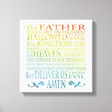 'our Father' Prayer Canvas Print