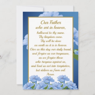 Our Father Prayer Mathew 6:9-13 Card