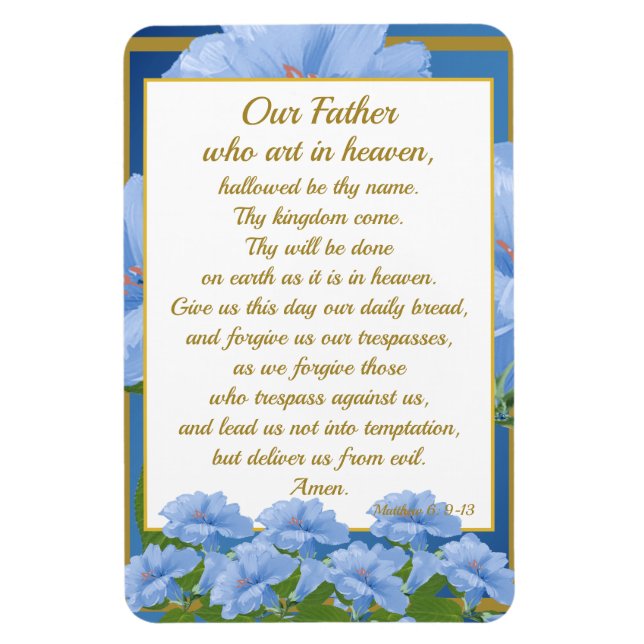 Our Father Prayer Mathew 6:9-13 Magnet (Vertical)