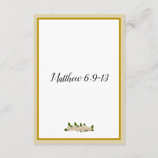 Our Father Prayer Matthew 6:9-13 Card