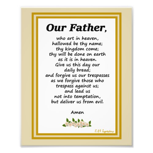 Our Father Prayer Matthew 69_13 Photo