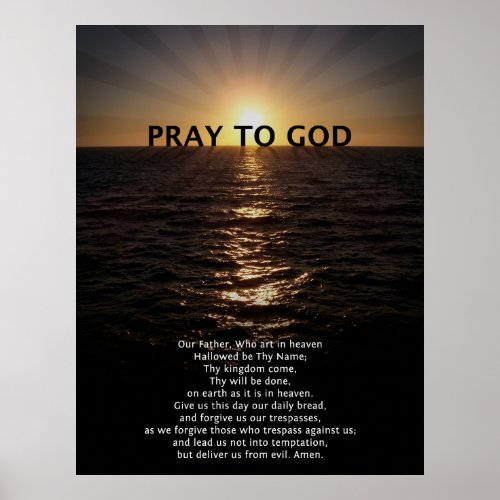 Our Father Prayer Poster