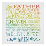 &#39;our Father&#39; Prayer Poster at Zazzle