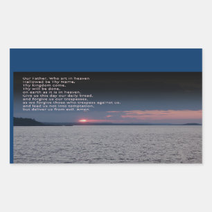 Our Father Prayer Rectangular Sticker