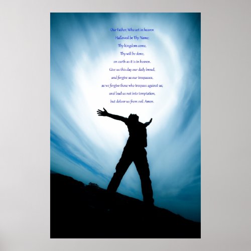 our father prayer the classical healing love poster