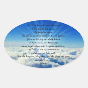 Our Father psalm 23 Oval Sticker