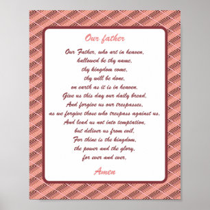 Our father, The Lord's Prayer Poster