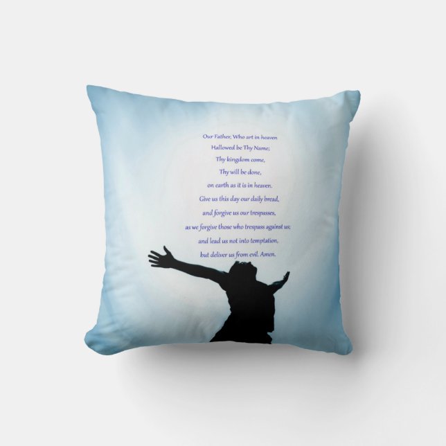 Our Father,the prayer,faith,christianity,God,Jesus Throw Pillow (Front)