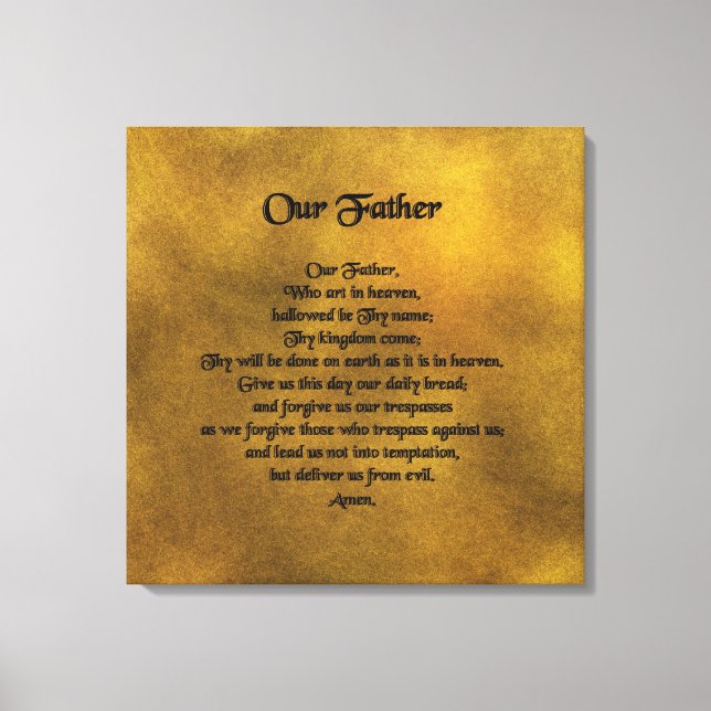 Our Father Wrapped Canvas Print (Front)