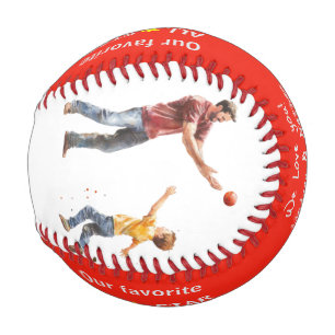 Our Favorite All Star Daddy Merry Christmas Photo Baseball