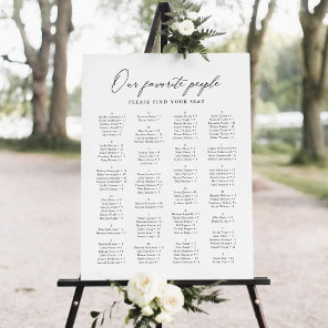 Our Favorite People Alphabetical Seating Chart Foam Board