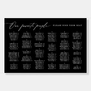 Our Favorite People Alphabetical Seating Chart Foam Board