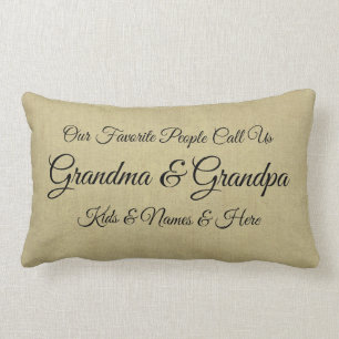 Our Favorite People Call Us Grandma Grandpa Lumbar Pillow