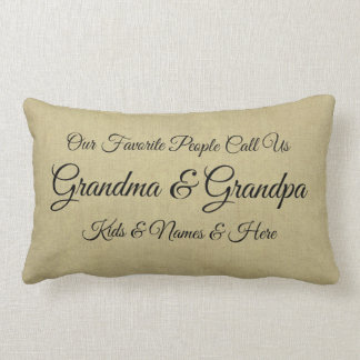 Our Favorite People Call Us Grandma Grandpa Lumbar Pillow