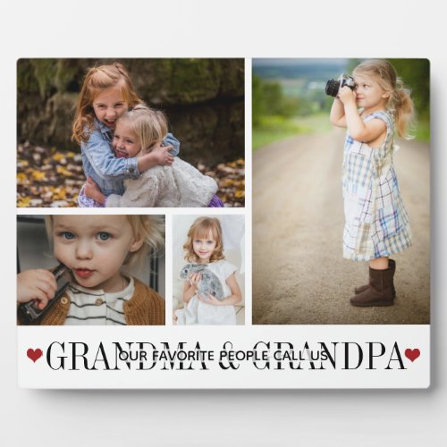 Our Favorite People Call Us Grandparents Gift  Plaque