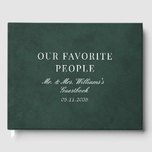Our Favorite People Forest Green Wedding Guest Book