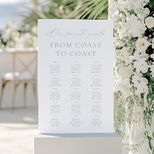 Our Favorite People Wedding Seating Chart Foam Board
