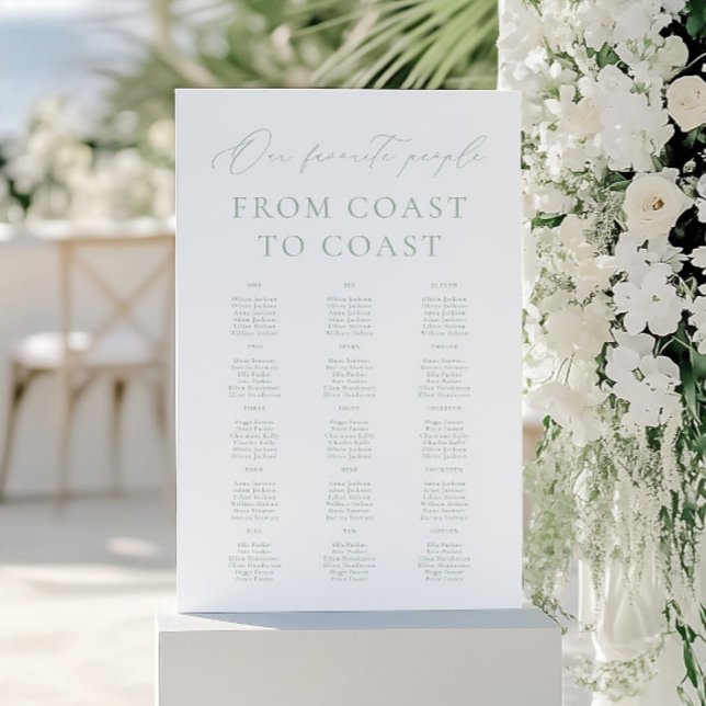 Our Favorite People Wedding Seating Chart Foam Board (Our Favorite People Wedding Seating Chart Foam Board)