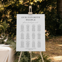 Our Favorite People Wedding Seating Chart