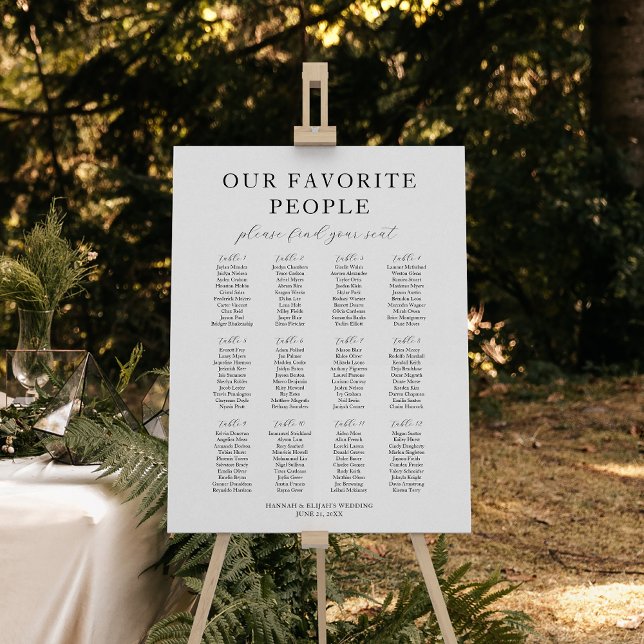 Our Favorite People Wedding Seating Chart Foam Board (Our Favorite People Wedding Seating Chart Foam Board
)