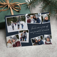 Our favorite scenes Christmas photo collage navy