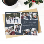 Our favorite scenes Christmas photo collage navy Holiday Card<br><div class="desc">This seven-photo holiday card features fun and clever text - "these are a few of our favorite scenes" and is perfect for showcasing the highlights of your year. The back is a coordinating navy plaid. This unique navy blue Christmas card is the perfect way to send greetings to friends and...</div>