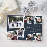 Our favorite scenes Christmas photo collage navy Holiday Card<br><div class="desc">This seven-photo holiday card features fun and clever text - "these are a few of our favorite scenes" and is perfect for showcasing the highlights of your year. The back is a coordinating navy plaid. This unique navy blue Christmas card by Lea Delaveris Design is the perfect way to send...</div>