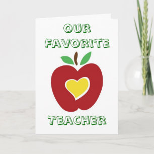 Our Favorite Teacher Letterpress Thank You Card