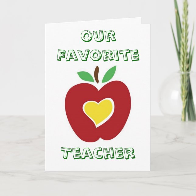 Our Favorite Teacher Thank You Card (Front)