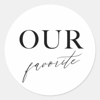 Our Favorite Treat Bag Sticker Personalized Weddin