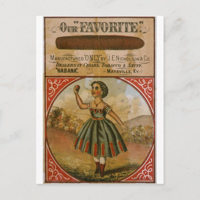 Our Favorite Vintage Tobacco Postcard (Front)