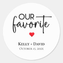 Our Favorite Wedding Favor Stickers for Treat Bags
