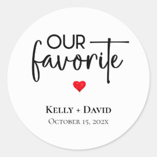Our Favorite Wedding Favor Stickers for Treat Bags