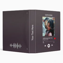 Our favourite Song – Custom Photo 3 Ring Binder