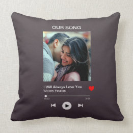 Our favourite Song – Custom Photo Throw Pillow