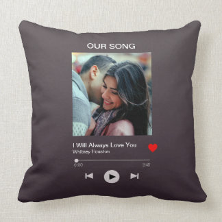 Our favourite Song – Custom Photo Throw Pillow