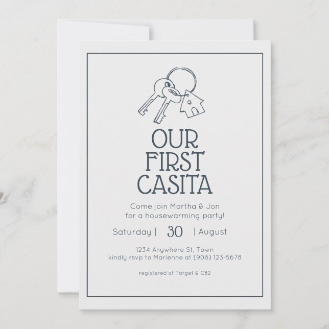Our First Casita Housewarming Invitation (Front)