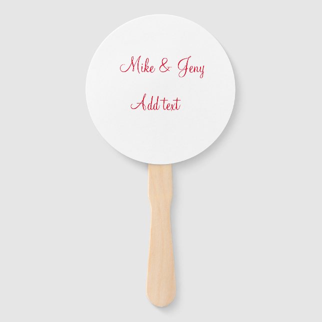 Our first Christmas add couple name text message Hand Fan (Front)
