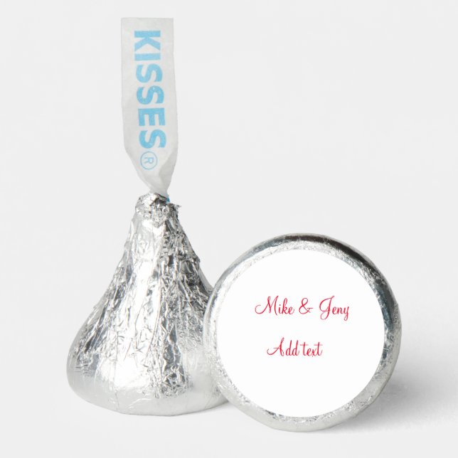 Our first Christmas add couple name text message Hershey®'s Kisses® (Front)