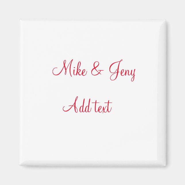Our first Christmas add couple name text message Magnet (Front)