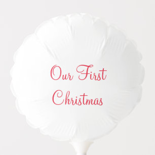 Our first Christmas add name family photo Balloon