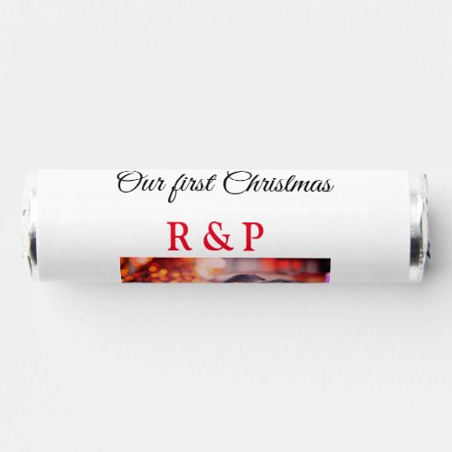 Our first Christmas add name photo wedding engaged Breath Savers Mints