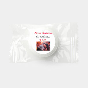 Our first Christmas add name photo wedding engaged Life Saver® Mints