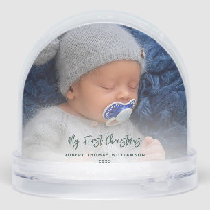 Our First Christmas and Mom and Dad Photo Custom Snow Globe