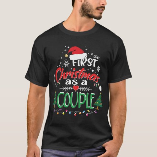 Our First Christmas as a Couple Funny Mr and Mrs T_Shirt