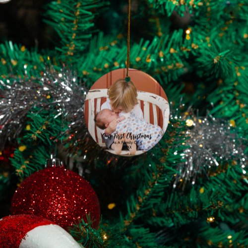 Our First Christmas As A Family Of 4 Ceramic Ornament
