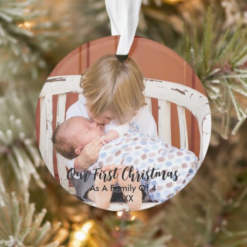 Our First Christmas As A Family Of 4 Ornament