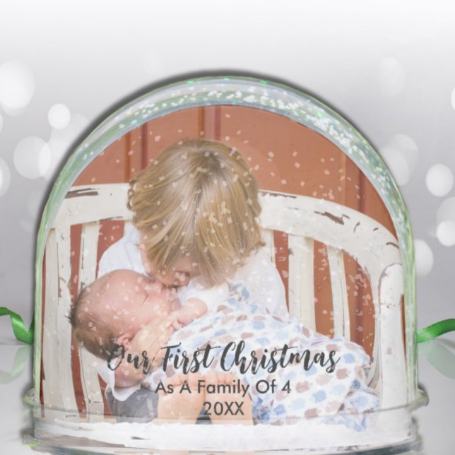 Our First Christmas As A Family Of 4 Snow Globe (Creator Uploaded)