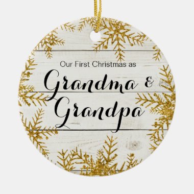 Our First Christmas as Grandma & Grandpa Ornament