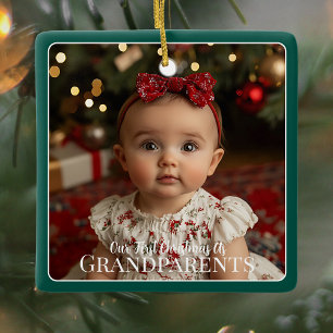 Our First Christmas as Grandparents Grandchild Ceramic Ornament